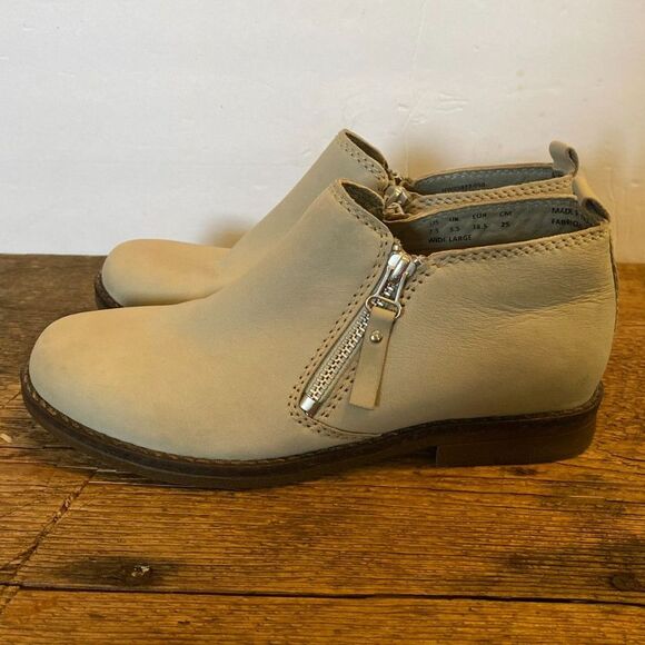 Hush Puppies Leather Side Zipper Botties Women Size 7.5W - Picture 6 of 11